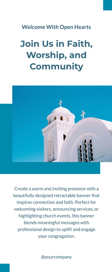 Free Church Retractable Banner Template to Edit Online