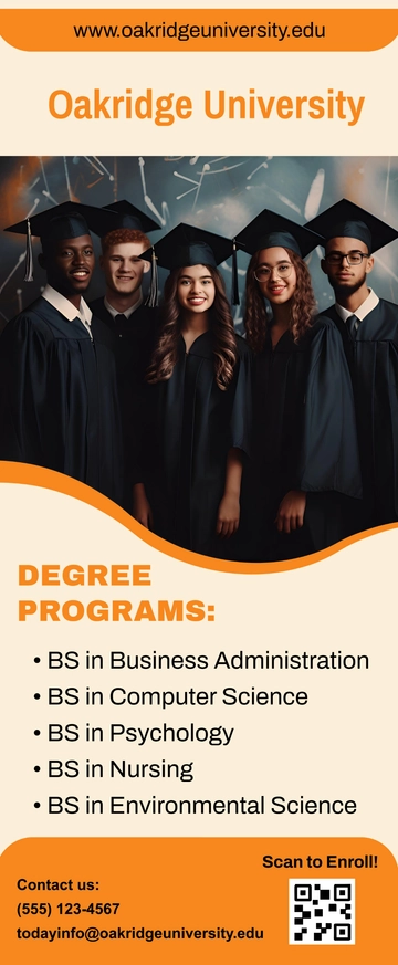 Free University Retractable Banner Template to Edit Online