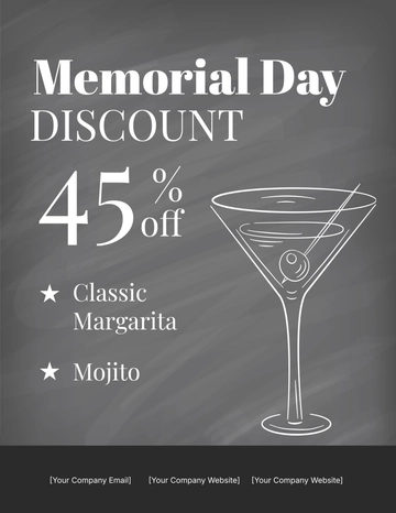 Free Memorial Day Bar Flyer Template to Edit Online