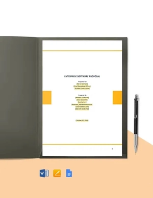 Enterprise Software Proposal Template Enterprise Software Proposal Template