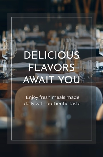 Free Restaurant Table Top Banner Template to Edit Online