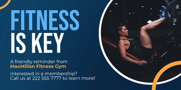 Free Fitness Fabric Banner Template to Edit Online