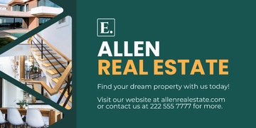 Free Real Estate Fabric Banner Template to Edit Online