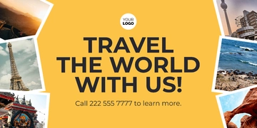 Free Travel Fabric Banner Template to Edit Online