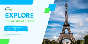 Free Travel Agency X Post Template to Edit Online