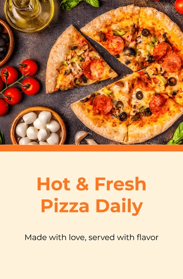 Free Pizza Table Top Banner Template to Edit Online