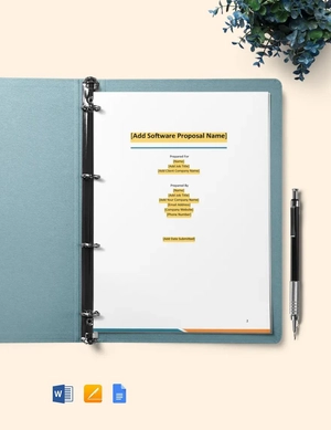 Software License Proposal Template Software License Proposal Template