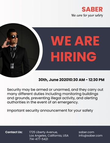 Free Security Guard Services Announcement to Edit Online