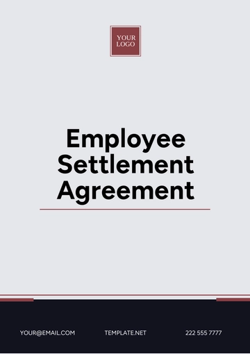 Free Employee Settlement Agreement Template to Edit Online