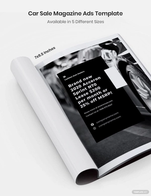 Car Sale Magazine Ads Template
