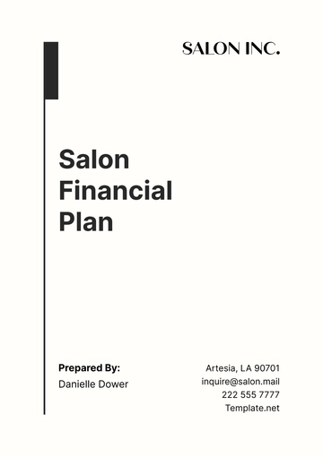 Free Salon Financial Plan Template to Edit Online