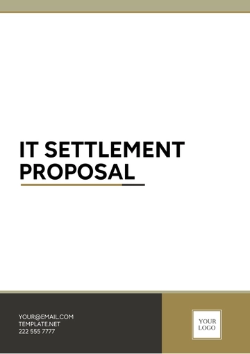 Free IT Settlement Proposal Template to Edit Online