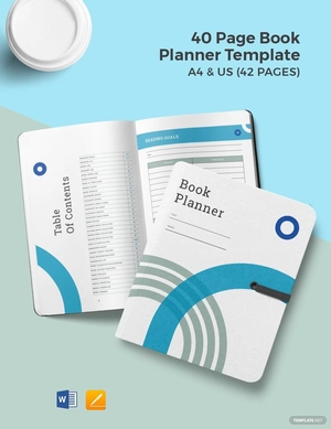 40 Page Book Planner Template