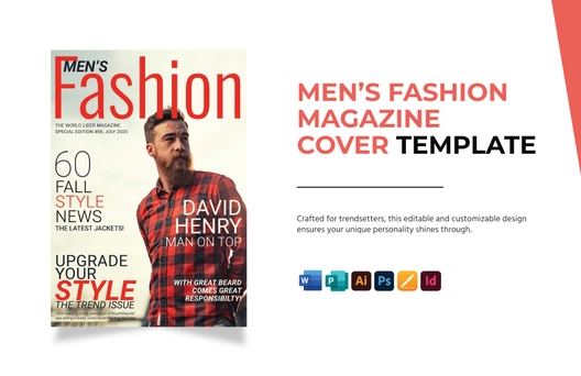 Men's Fashion Magazine Cover Template