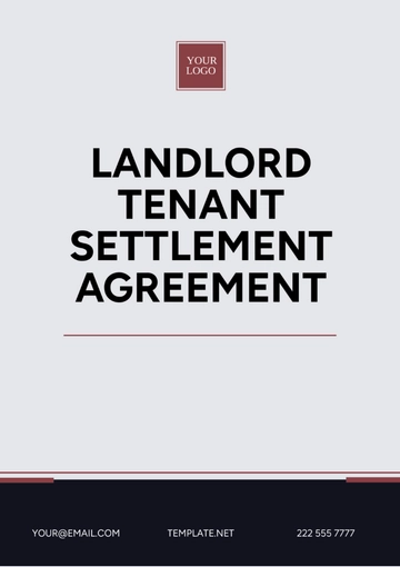 Free Landlord Tenant Settlement Agreement Template to Edit Online