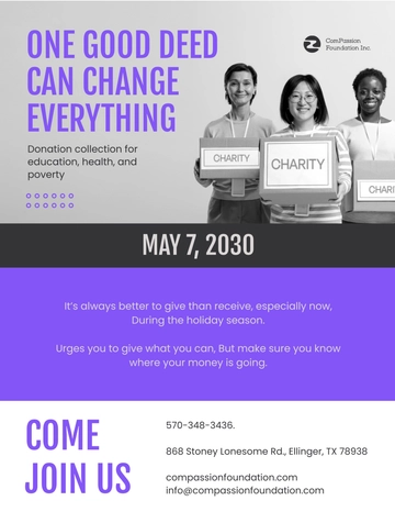 Free Charity Announcement Template to Edit Online