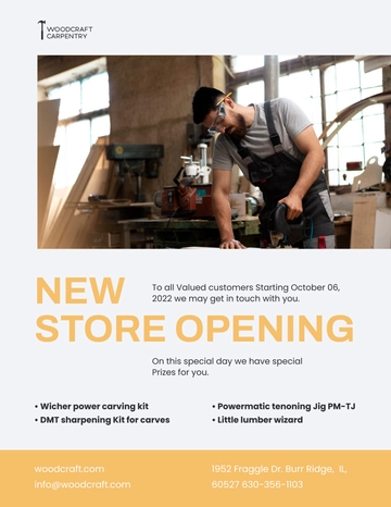Free Carpenter Announcement Template to Edit Online
