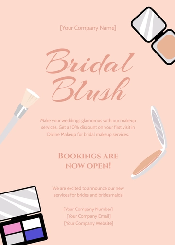 Free Makeup Artist Announcement Template to Edit Online