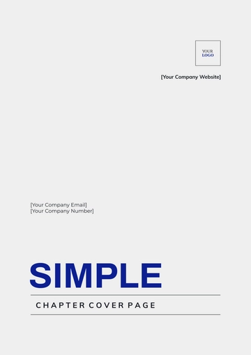 Free Simple Chapter Cover Page Template to Edit Online