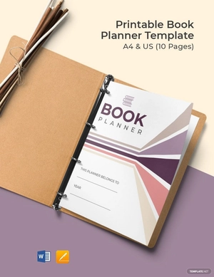 Printable Book Planner Template