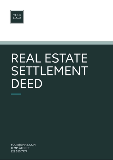 Free Real Estate Settlement Deed Template to Edit Online