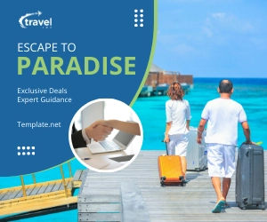 Free Travel Agency Ad Banner Template to Edit Online