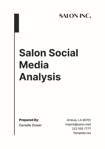 Free Salon Social Media Analysis Template to Edit Online