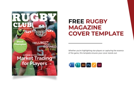 Rugby Magazine Cover Template