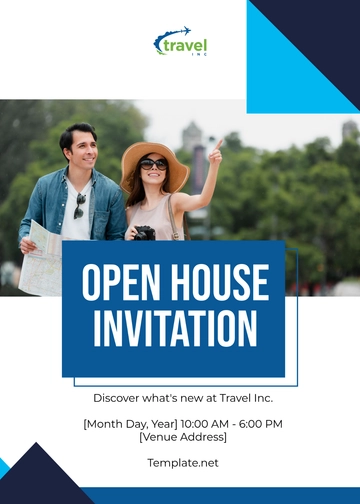 Free Travel Agency Open House Invitation Template to Edit Online