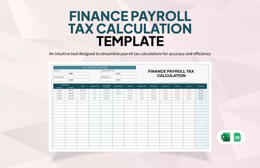 Finance Payroll Tax Calculation Template