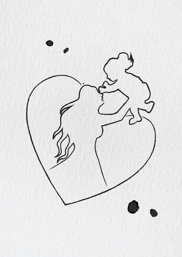 Free Mother's Day Watercolor Drawing Template to Edit Online
