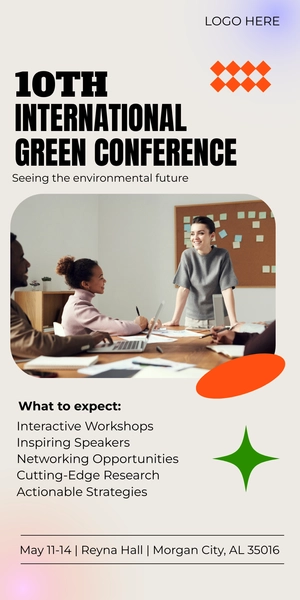 Free Conference Roll Up Banner Template to Edit Online