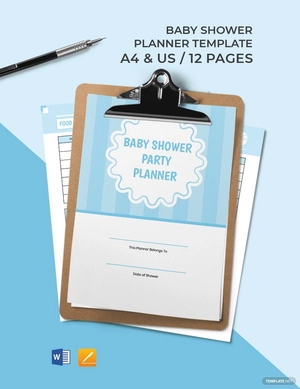 Baby Shower Party Planner Template