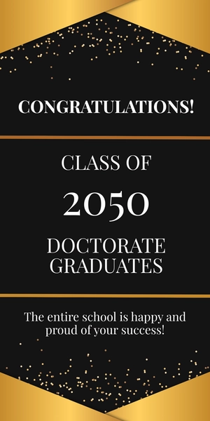 Free Graduation Roll Up Banner Template to Edit Online