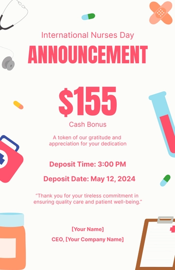 Free International Nurses Day Poster Template to Edit Online