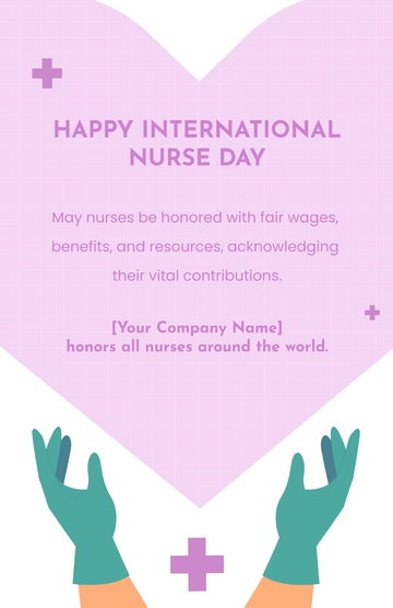 Free International Nurses Day Wishes Poster Template to Edit Online