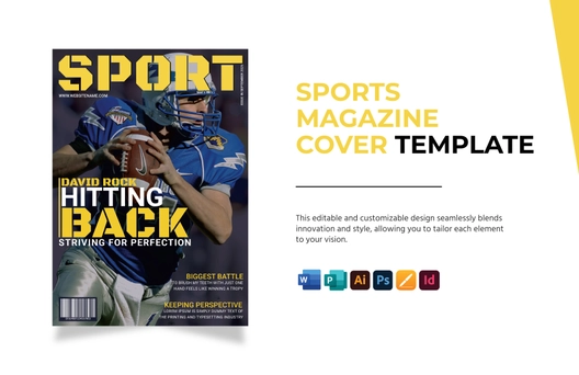 Sports Magazine Cover Template