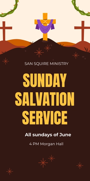 Free Church Roll Up Banner Template to Edit Online