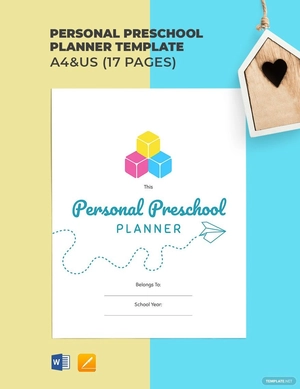 Personal Preschool Planner Template