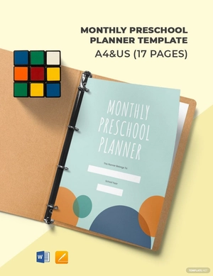 Monthly Preschool Planner Template