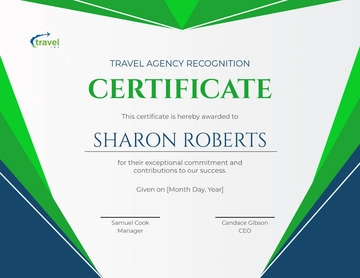 Free Travel Agency Recognition Certificate Template to Edit Online Free Travel Agency Recognition Certificate Template to Edit Online