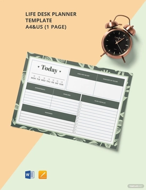 Life Desk Planner Template