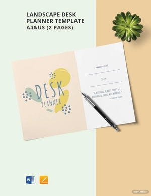 Landscape Desk Planner Template