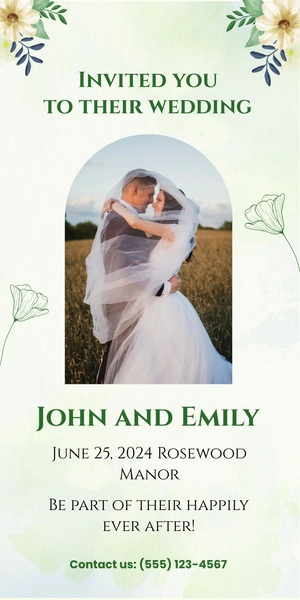 Free Wedding Roll Up Banner Template to Edit Online