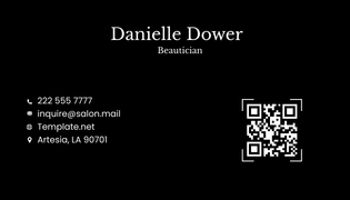 Free Salon Beautician Business Card Template to Edit Online