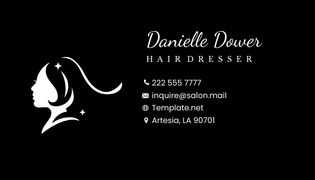 Free Salon Hairdresser Business Card Template to Edit Online