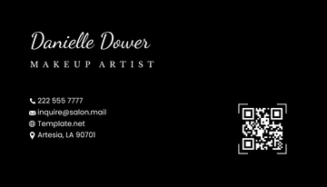 Free Salon Makeup Artist Business Card Template to Edit Online