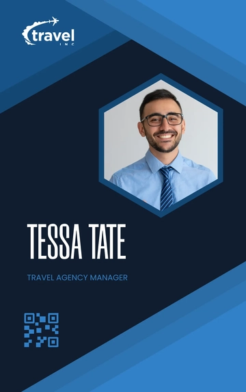 Free Travel Agency Company ID Card Template to Edit Online