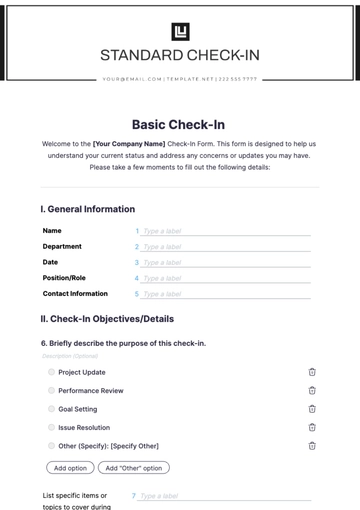 Free Simple Check-Out Template to Edit Online