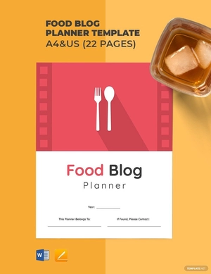 Food Blog Planner Template
